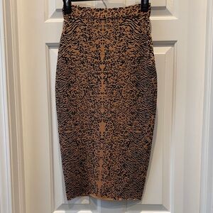 House of CB “Giannelli” Leopard Print Midi Length Bandage Skirt in size Small
